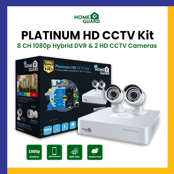 Homeguard 8CH & 2 1080p CCTV camera (HGDVK87702)