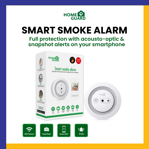 Homeguard Smart Smoke Alarm with Camera (HGWSA630)